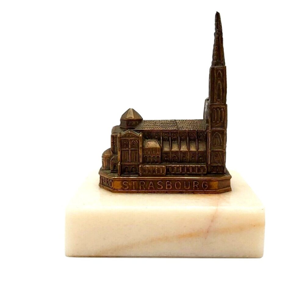 Cathedral Notre Dame de Strasbourg Metal on Marble France 2.75L x 2.25W x 3.75H